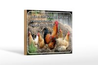 Holzschild Spruch 18x12cm es gibt so viele Hühner und