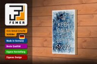 Holzschild Spruch 12x18cm Keep Calm and let it snow