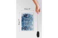 Holzschild Spruch 12x18cm Keep Calm and let it snow