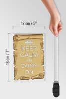 Holzschild Spruch 12x18cm Keep Calm and carry on