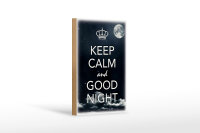 Holzschild Spruch 12x18cm Keep Calm and good night