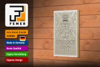Holzschild Spruch 12x18cm Keep Calm and i forgot why