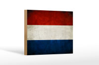 Holzschild Flagge 18x12cm Niederlande Holland Fahne