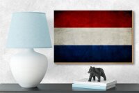 Holzschild Flagge 18x12cm Niederlande Holland Fahne