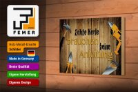 Holzschild Spruch 18x12cm Kerle brauchen keine Anleitung