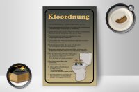 Holzschild Spruch 12x18cm Kloordnung Toilette WC Regeln