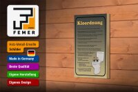 Holzschild Spruch 12x18cm Kloordnung Toilette WC Regeln