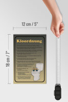 Holzschild Spruch 12x18cm Kloordnung Toilette WC Regeln