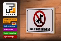 Holzschild Hinweis 18x12cm hier ist kein Hundeklo