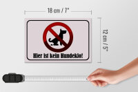 Holzschild Hinweis 18x12cm hier ist kein Hundeklo
