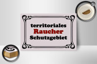Holzschild Hinweis 18x12cm Raucher Schutzgebiet