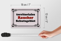 Holzschild Hinweis 18x12cm Raucher Schutzgebiet