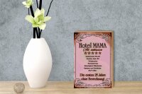 Holzschild Spruch 12x18cm Hotel Mama All inklusive 24/7