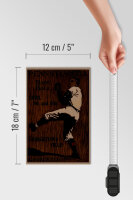 Holzschild Retro 12x18cm Pennsylvania Baseball April 8th