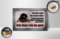 Holzschild Hinweis 18x12cm kaufe nichts mein Hund weiß