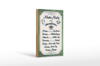 Holzschild Spruch 12x18cm Muttis Küche Öffnungszeiten