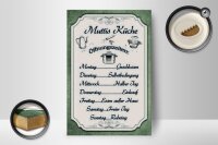 Holzschild Spruch 12x18cm Muttis Küche Öffnungszeiten
