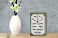 Holzschild Spruch 12x18cm Muttis Küche Öffnungszeiten