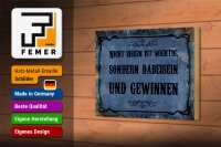 Holzschild Spruch 18x12cm nicht siegen ist wichtig sondern