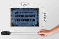 Holzschild Spruch 18x12cm nicht siegen ist wichtig sondern
