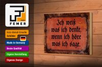 Holzschild Spruch 18x12cm ich weiß was ich denke wenn