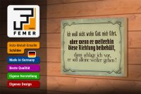 Holzschild Spruch 18x12cm ich weiß nicht wohin Gott führt