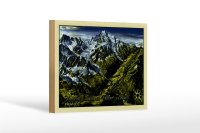 Holzschild France 18x12cm Vallee de Chamonix Mont Blanc