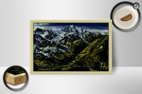 Holzschild France 18x12cm Vallee de Chamonix Mont Blanc
