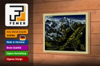 Holzschild France 18x12cm Vallee de Chamonix Mont Blanc