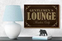 Holzschild Hinweis 18x12cm Gentelmen´s Lounge Members