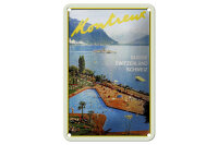 Blechschild Reise 12x18 cm Montreaux Suisse Schweiz Deko...