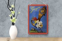 Blechschild Reise 12x18 cm La Gruyere Schweiz Deko Schild
