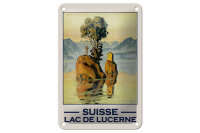 Blechschild Reise 12x18 cm Suisse Lac de Lucerne Deko Schild