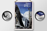 Blechschild Reise 12x18 cm France Chamonix Mt. Blanc Berge Deko Schild