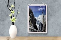 Blechschild Reise 12x18 cm France Chamonix Mt. Blanc Berge Deko Schild