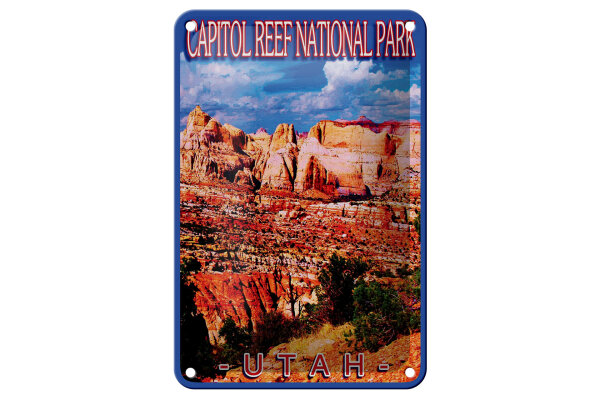 Blechschild Reise 12x18 cm Utah Capitol Reef National Park Deko Schild