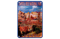 Blechschild Reise 12x18 cm Utah Capitol Reef National Park Deko Schild