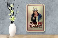 Blechschild Spruch 12x18 cm I want you for U.S.Army Deko Schild