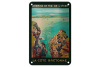 Blechschild Reise 12x18 cm Chemins de fer de L etat La Cote Bretonne Deko Schild