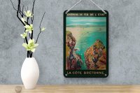 Blechschild Reise 12x18 cm Chemins de fer de L etat La Cote Bretonne Deko Schild