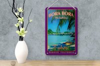 Blechschild Reise 12x18 cm Bora Bora Tahiti Meer Strand Deko Schild