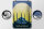Blechschild Reise 12x18 cm Istanbul bei Nacht Mond Moschee Deko Schild