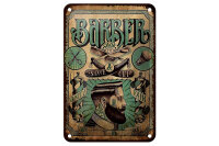 Blechschild Hinweis 12x18 cm Barber Shop Shave and cut Deko Schild