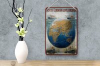 Blechschild Reise 12x18 cm North German Lloyd Bremen Weltkugel Schiffe Schild