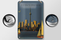 Blechschild Reise 12x18 cm Toronto Canada Blick auf die Stadt Deko Schild