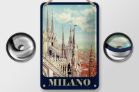 Blechschild Reise 12x18 cm Milano Italien Kathedrale Deko Schild