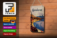 Blechschild Reise 12x18 cm Gardasee Italien Strand Deko Schild
