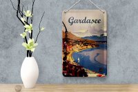 Blechschild Reise 12x18 cm Gardasee Italien Strand Deko Schild