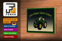 Holzschild Spruch 18x12cm echte Männer fahren Traktor