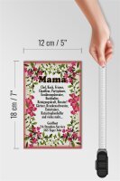 Holzschild Spruch 12x18cm Mama Chef Koch Friseur Blumen